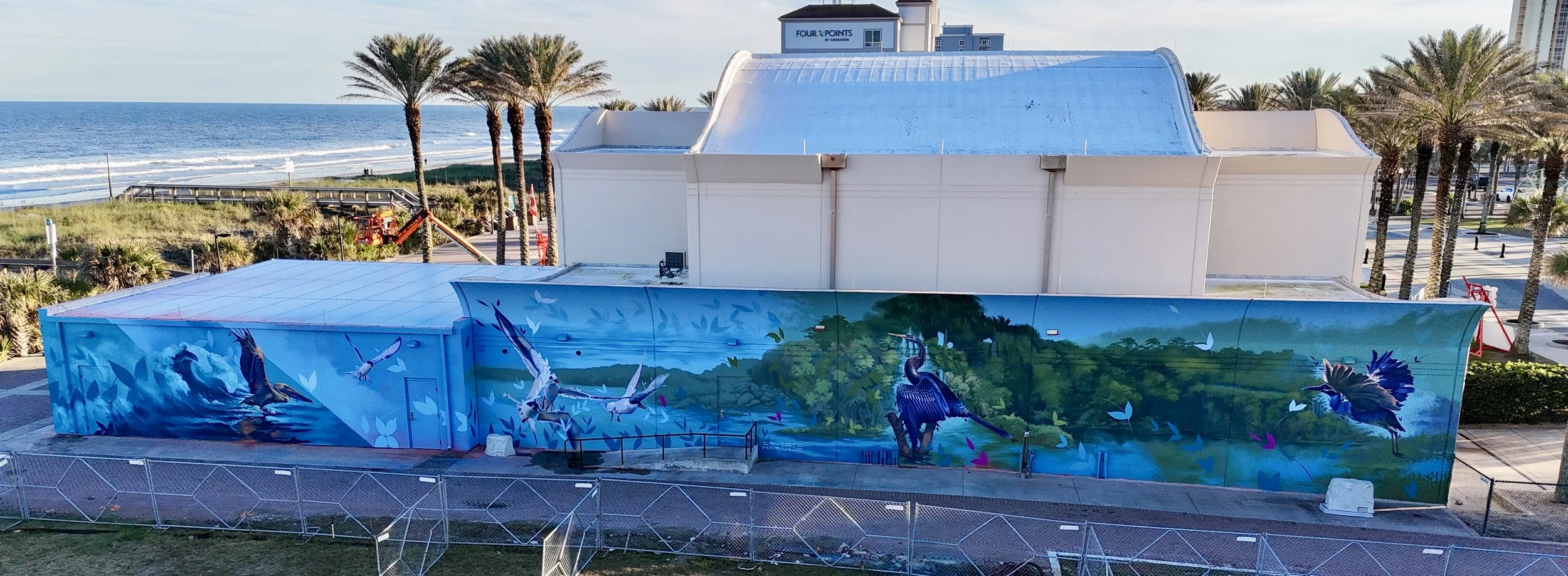 Jacksonville Beach Seawalk Pavilion Mural by Ernesto Maranje